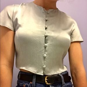 Vintage Jax Silk Crop Top